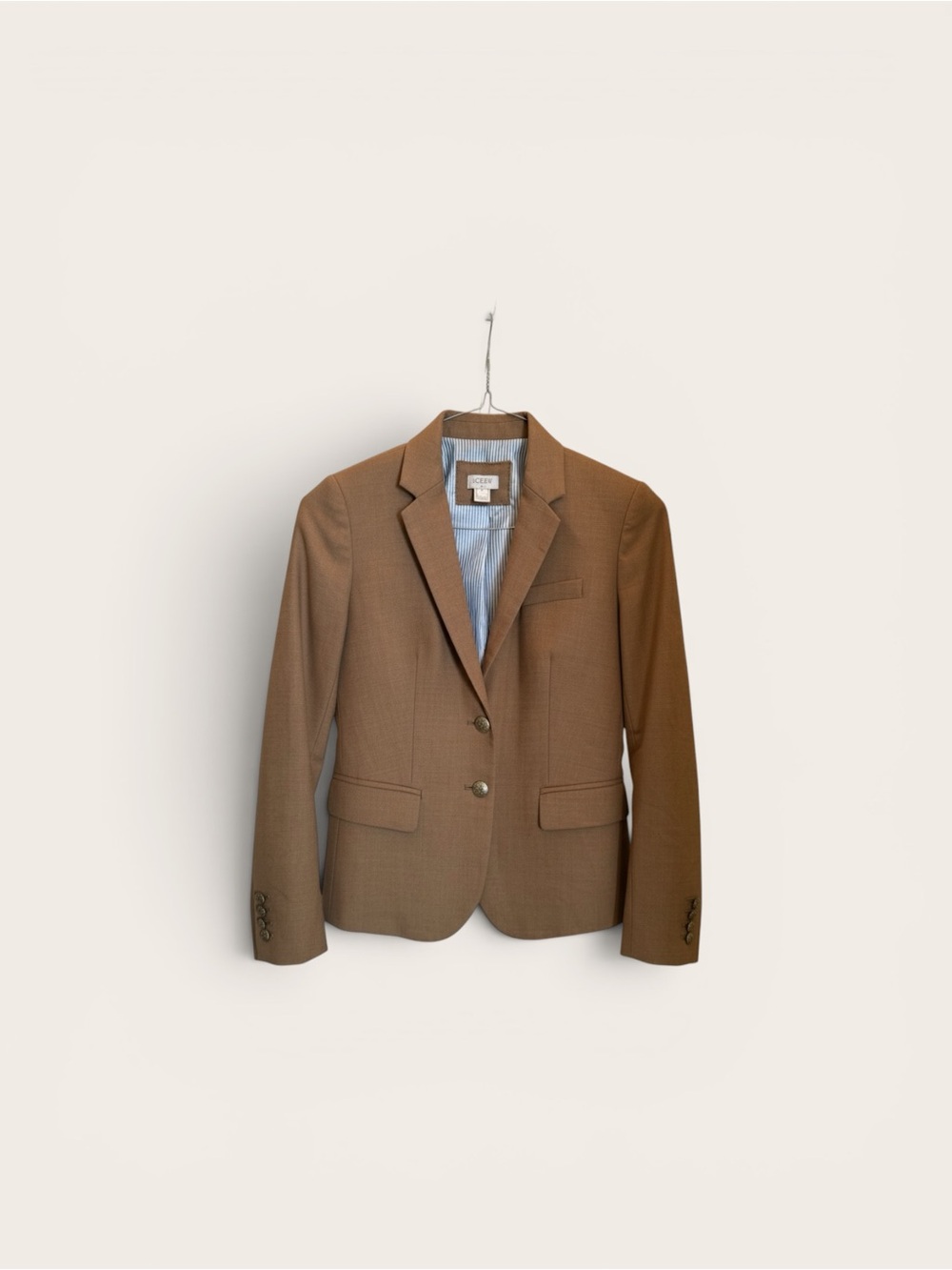 J. Crew Camel Blazer with Gold Buttons